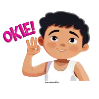 an illustration of a boy giving an ok sign