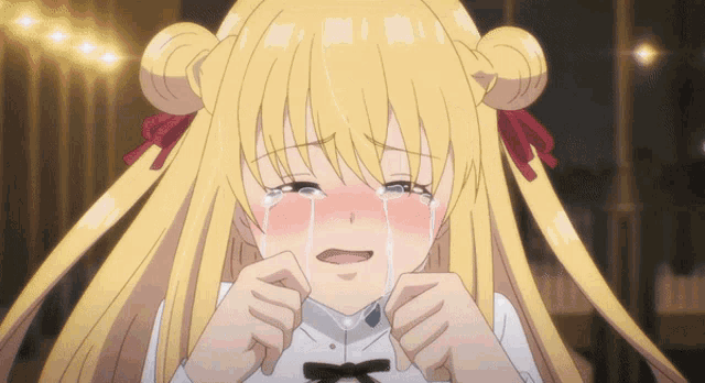 crying anime angel girl