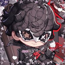 a picture of a joker holding a knife with the word kita on it