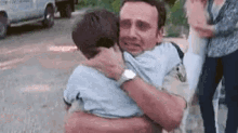 Hugging His Son - The Walking Dead GIF - Son Hug Worried GIFs