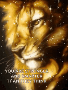 Sending Strength Lion GIF - Sending Strength Lion Sparkling GIFs
