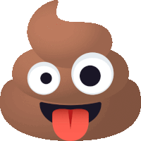 Crazy Face Pile Of Poo Sticker - Crazy Face Pile Of Poo Joypixels Stickers