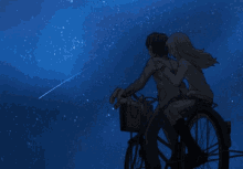 Anime Night GIF - Anime Night Bike Riding GIFs