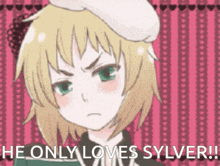 a picture of a girl with the words " he only loves sylver " on the bottom