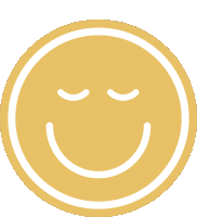 a gold coin with a white outline of a sad face on it