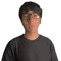 a man wearing glasses and a moses shirt