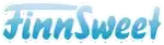 a blue logo for finnsweet on a white background .