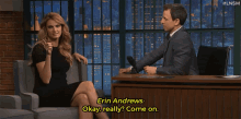 Late Night With Seth Meyers - Erin Andrews GIF - Nbc Seth Meyers Lnsm GIFs