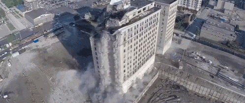 Demolition Crash GIF - Demolition Crash Building - Discover & Share GIFs