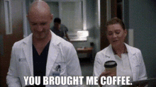 Greys Anatomy Meredith Grey GIF - Greys Anatomy Meredith Grey You Brought Me Coffee GIFs