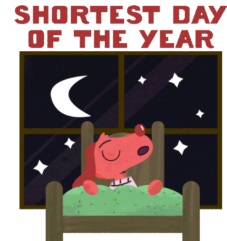 First Day Of Winter Shortest Day Of The Year Sticker - First Day Of Winter Shortest Day Of The Year Sleeping Stickers