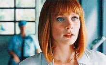 Claire Breaths A Sigh Of Relief In Jurassic World GIF - Claire Sigh Relief GIFs