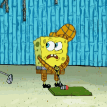 Spongebob Squarepants Golfing GIF - Spongebob Squarepants Golfing Miniature Golf GIFs