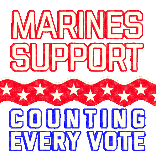 Marines Support Marines Support Counting Every Vote Sticker - Marines Support Marines Support Counting Every Vote Marine Stickers