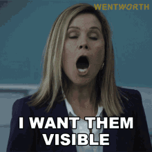 I Want Them Visible Ann Reynolds GIF - I Want Them Visible Ann Reynolds Wentworth GIFs
