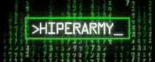 the word hiperarmy is displayed in a green box