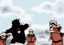 Sasuke Naruto Kage Bushin GIF - Sasuke Naruto Kage Bushin Fight GIFs