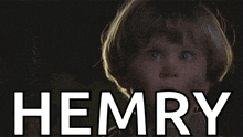 a little girl with a surprised look on her face is next to the words yep hemry