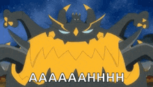 a cartoon of a monster with a lot of tentacles and the words `` aaaaahhh '' written on it .
