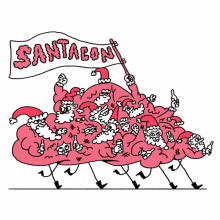 Santacon Pub Crawl GIF - Santacon Pub Crawl Santa Conners GIFs