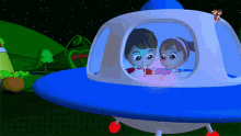 launch fly space ship ufo luke and lily