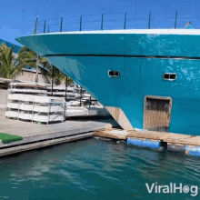 Yacht Destroying Dock Viralhog GIF
