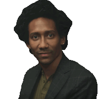 a man in a suit says i erased it in white letters