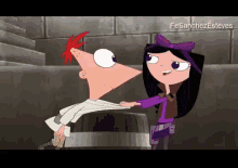 Phinbella Kiss From Phineas And Ferb Star Wars  GIF - Phineas And Ferb Phinbella Bella GIFs