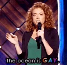 The Ocean Is Gay GIF - The Break Michelle Wolf Gay GIFs