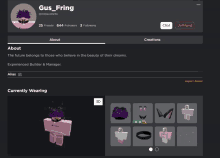 a screenshot of gus fring 's profile page on roblox