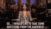 Questions From The Audience Tina Fey GIF - Questions From The Audience Tina Fey Snl GIFs