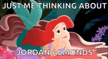 the little mermaid ariel day dreaming think thinking
