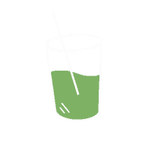 glass juice drink green flavored
