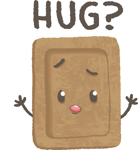 Biscuit With Open Arms Asks, "Hug?" Sticker - Chai And Biscuit Chocolate Biscuit Choco Drink Stickers