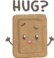 Biscuit With Open Arms Asks, "Hug?" Sticker - Chai And Biscuit Chocolate Biscuit Choco Drink Stickers