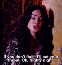 If You Dont Fix It Ill Cut Your Throat GIF - If You Dont Fix It Ill Cut Your Throat Nighty Night GIFs