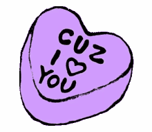 cuz i love you purple heart because i love you ily valentine