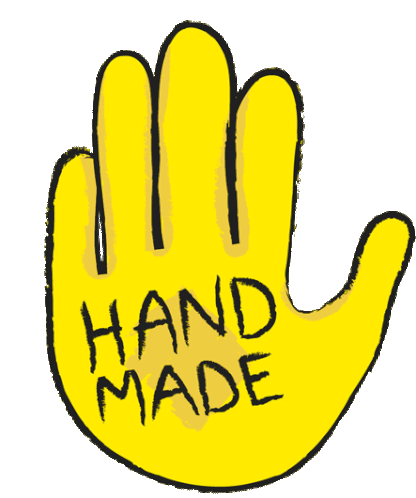 Hand Made Hand Crafted Sticker - Hand Made Hand Crafted Homemade Stickers