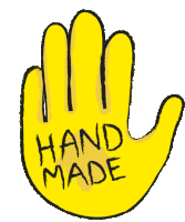 Hand Made Hand Crafted Sticker - Hand Made Hand Crafted Homemade Stickers