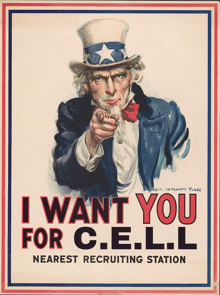 an advertisement for c.e.l.l. nearest recruiting station