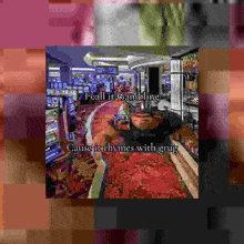 a picture of a casino with the words ' i call it gambling cause it rhymes with grug '