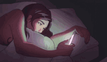 Girl Smartphone GIF - Girl Smartphone Bed GIFs