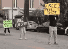 free flu shot demonstration