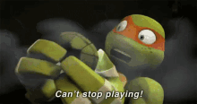 Tmnt Michelangelo GIF - Tmnt Michelangelo Cant Stop Playing GIFs