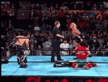 Super Crazy Vs Tajiri Referee Punch GIF - Super Crazy Vs Tajiri Referee Punch Wrestler GIFs