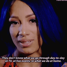 Sasha Banks They Dont Know What We Go Through GIF - Sasha Banks They Dont Know What We Go Through Day To Day GIFs