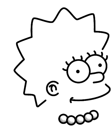 Lisa Simpson Excited Sticker - Lisa Simpson Excited Eyes Closed Stickers