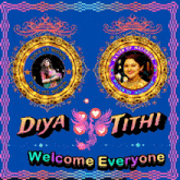 a poster that says " welcome everyone " on it