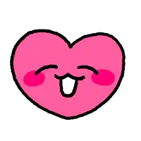 a pink heart with a smiley face on it .
