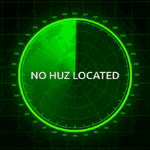 a radar screen shows that no buzz located is visible